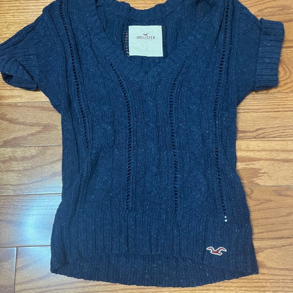 Hollister Dark Blue Knit Sweater